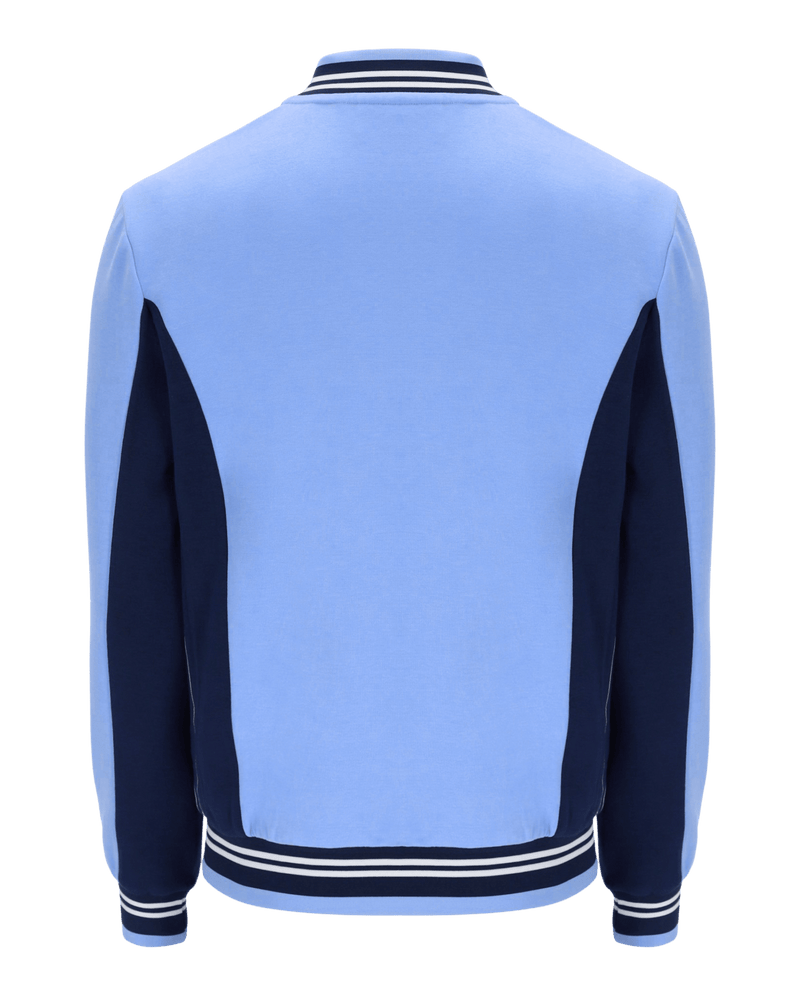 Fila Settanta Baseball Track Jacket In Vista Blue/Fila Navy/White