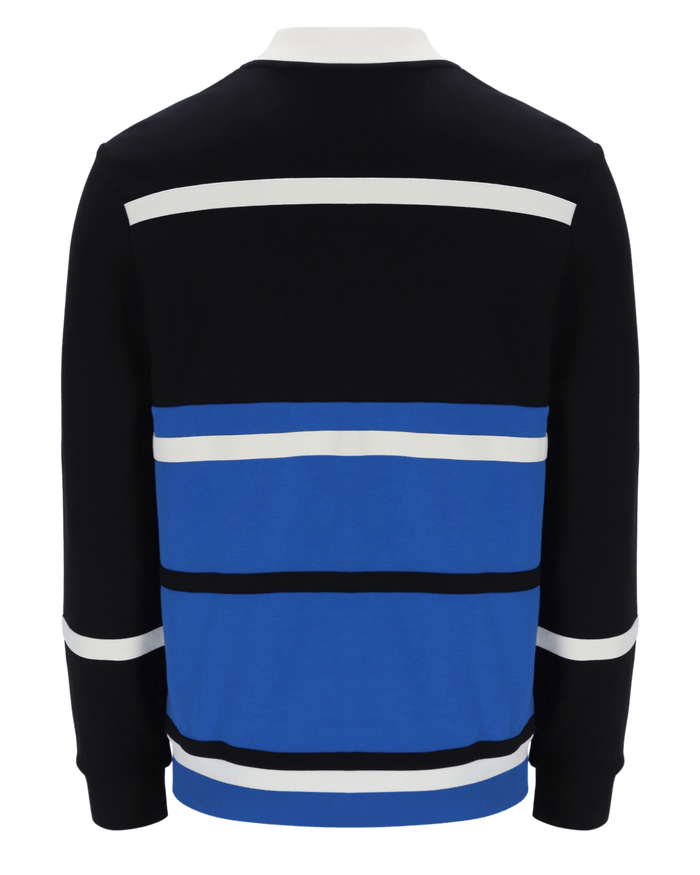 Fila Stefan Archive Cut And Sew Track Jacket In Black/Turkish Sea/Gardenia