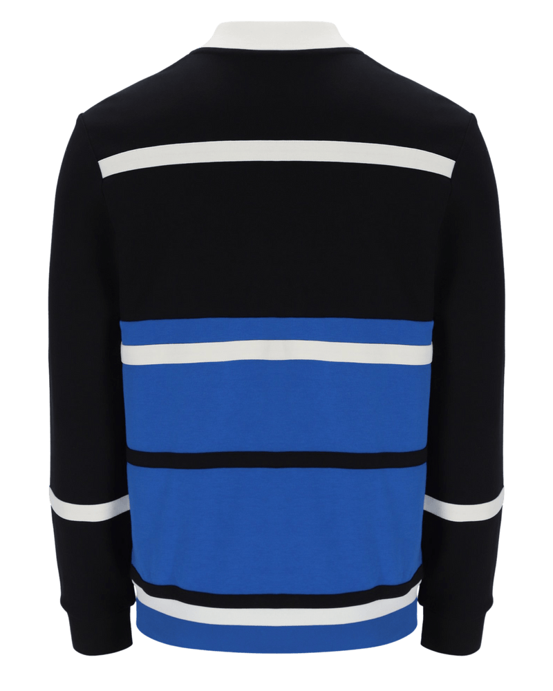 Fila Stefan Archive Cut And Sew Track Jacket In Black/Turkish Sea/Gardenia