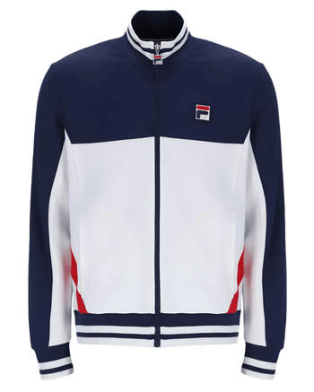 Fila Tiebreaker Funnel Neck Tack Jacket in Fila Navy/Fila Red/White