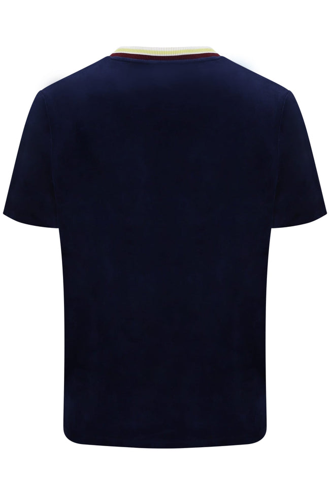 Fino Velour T-Shirt in Martime Blue
