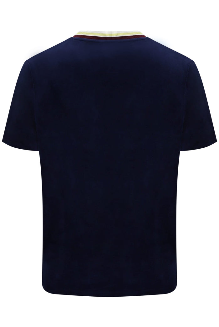 Fino Velour T-Shirt in Martime Blue