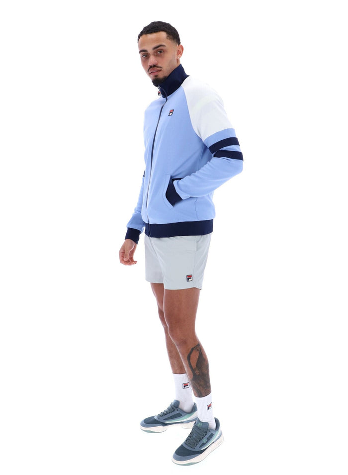 Founder Cut And Sew Track Jacket In Vista Blue/Fila Navy/White