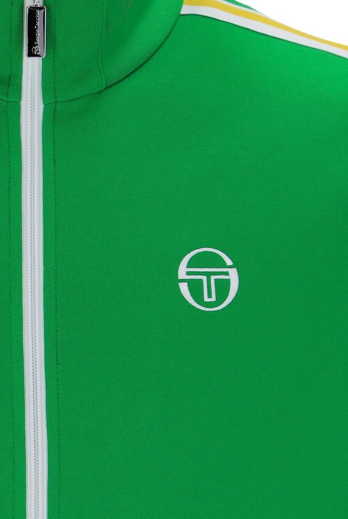 Franco Track Top in Fern Green/White