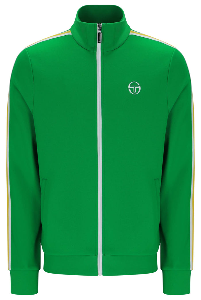 Franco Track Top in Fern Green/White