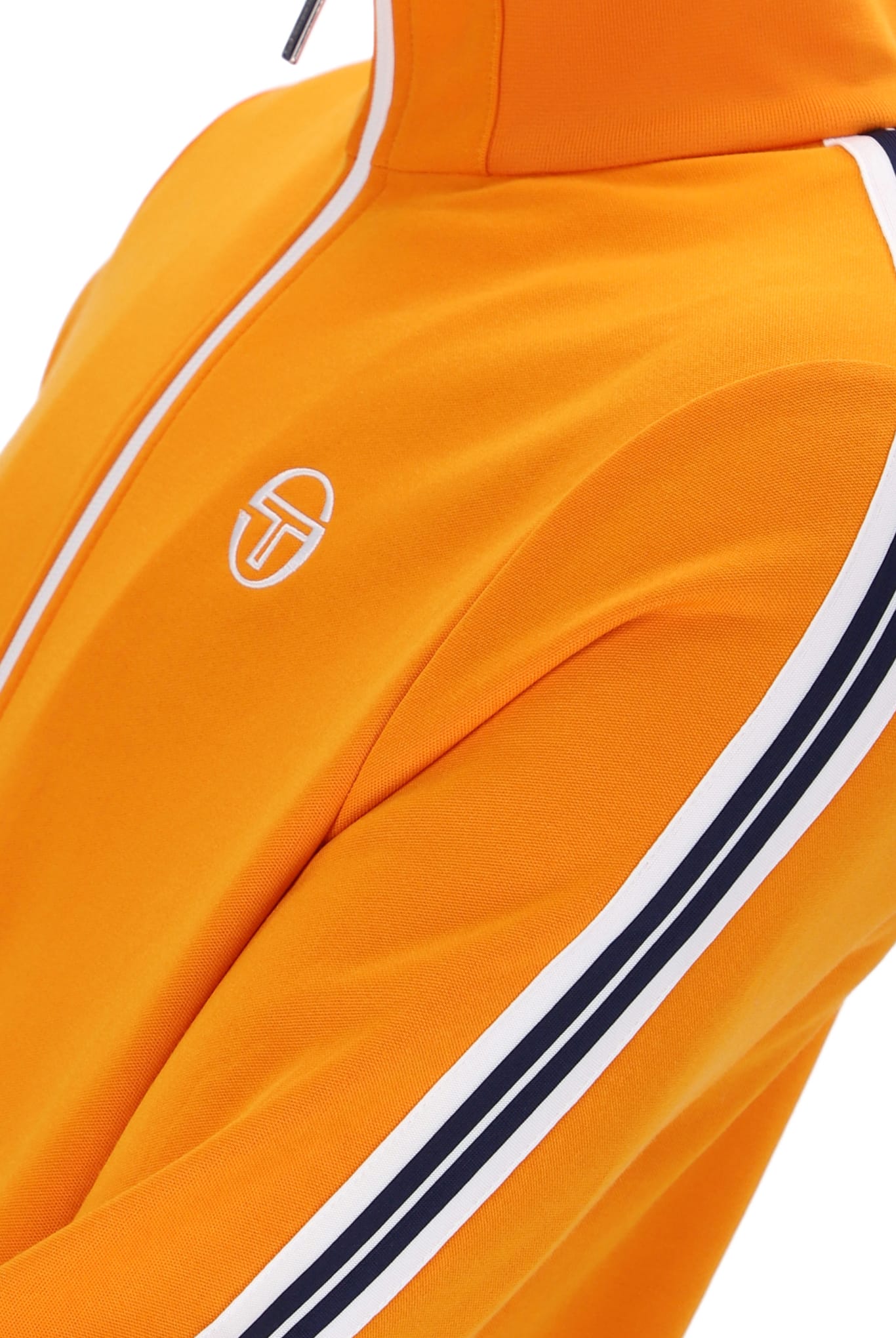 Franco Track Top in Orange Pepper/White