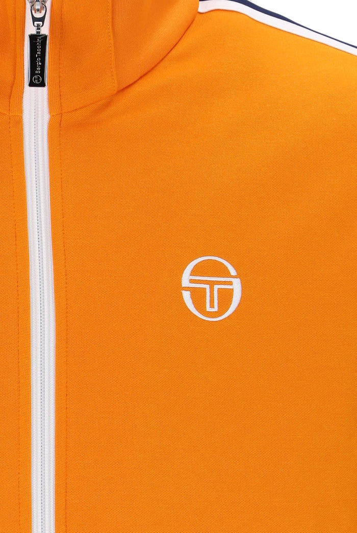 Franco Track Top in Orange Pepper/White