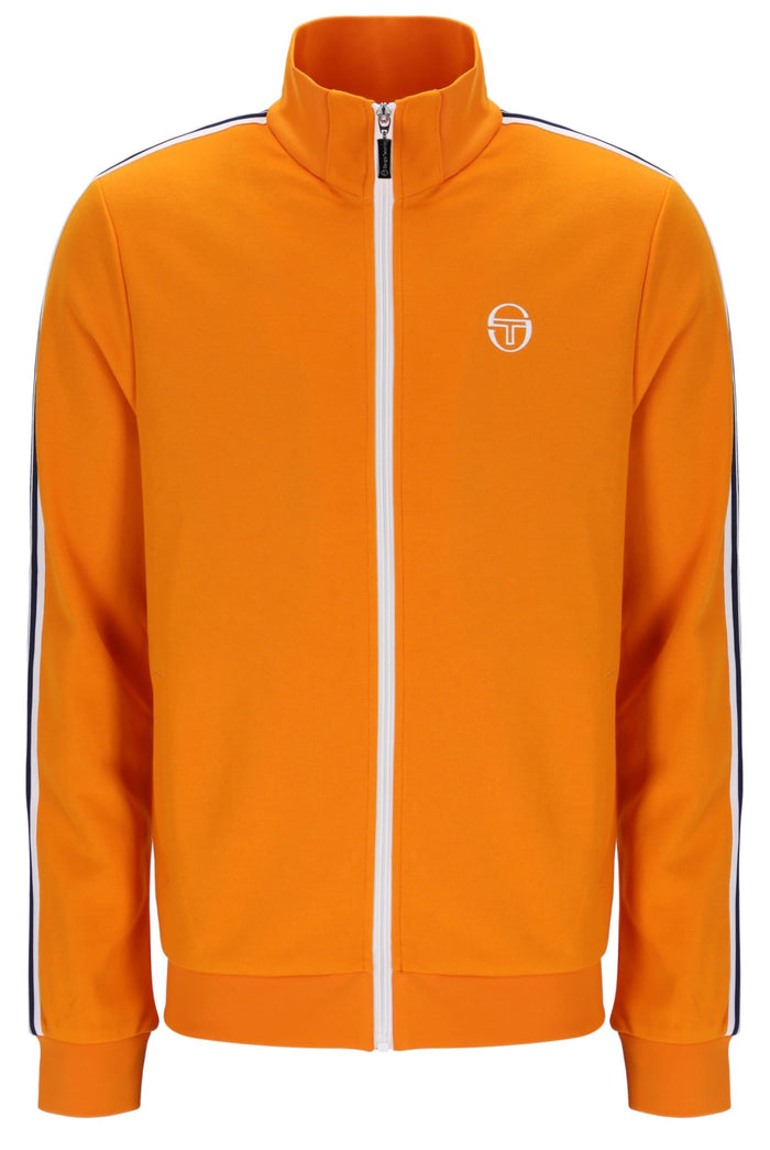Franco Track Top in Orange Pepper/White
