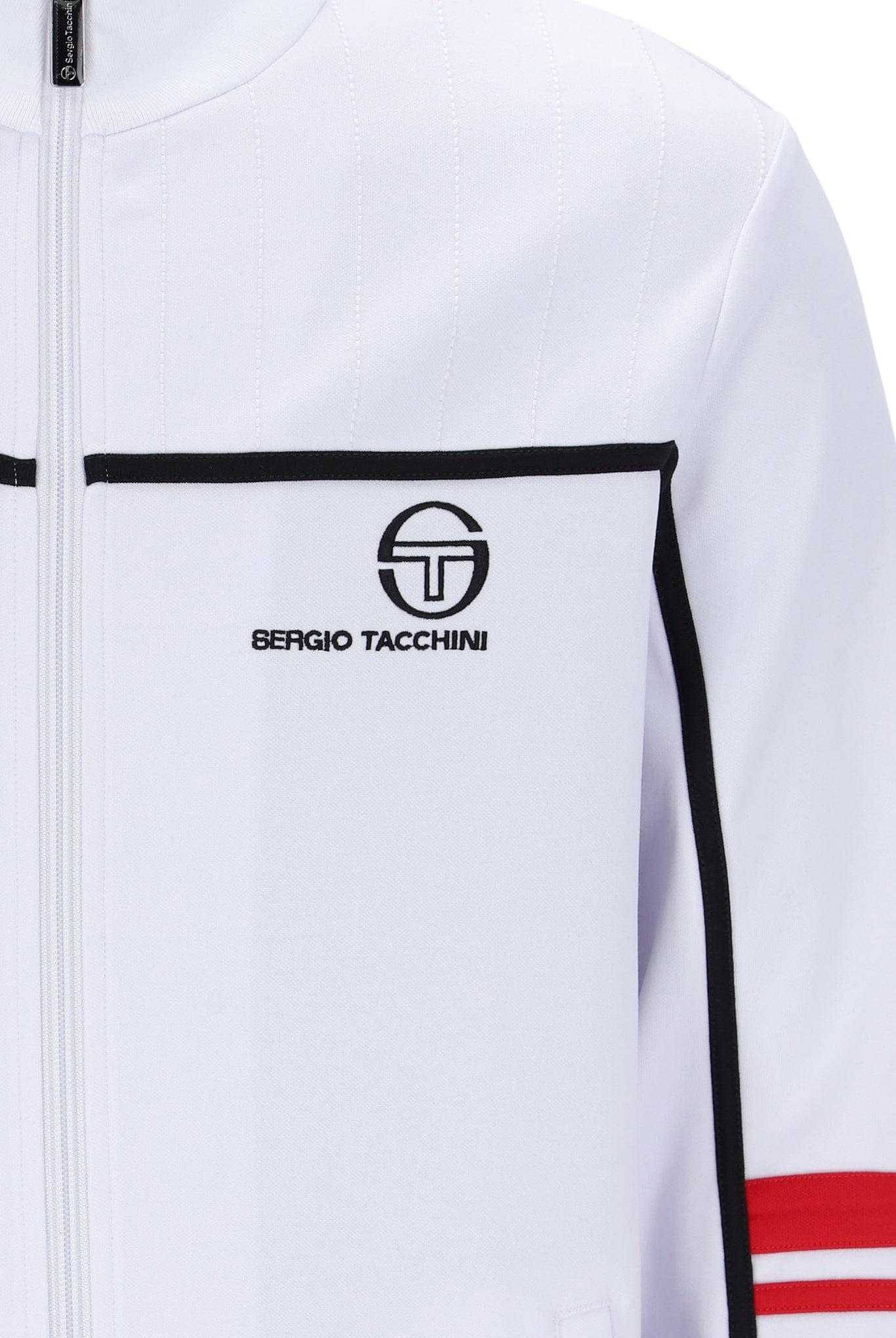 Frankie Track Top in White/Black/Adrenaline Rush