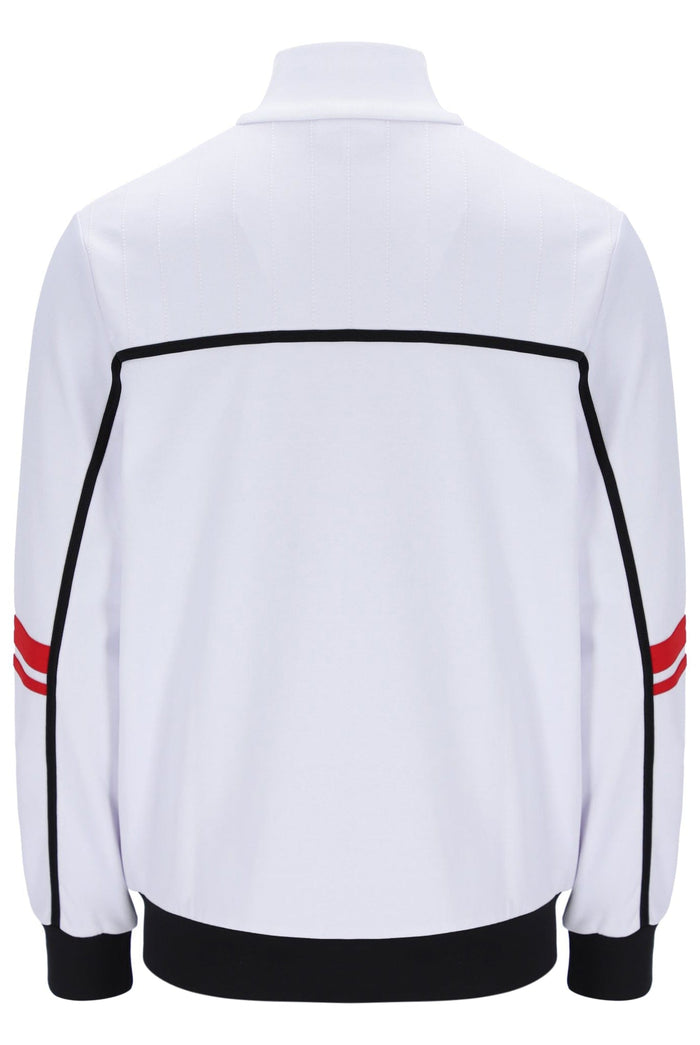 Frankie Track Top in White/Black/Adrenaline Rush