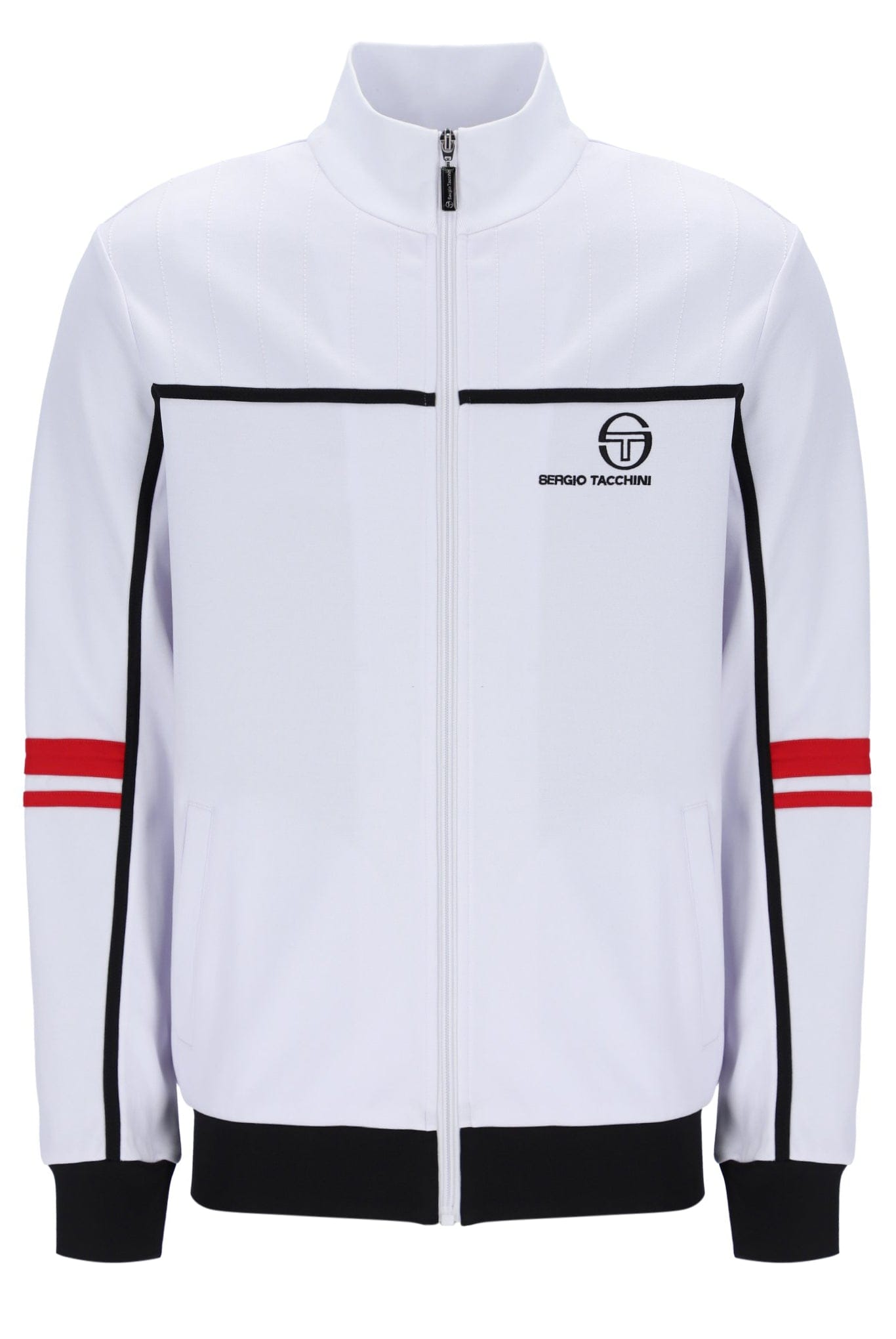 Frankie Track Top in White/Black/Adrenaline Rush