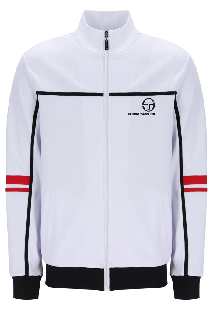 Frankie Track Top in White/Black/Adrenaline Rush