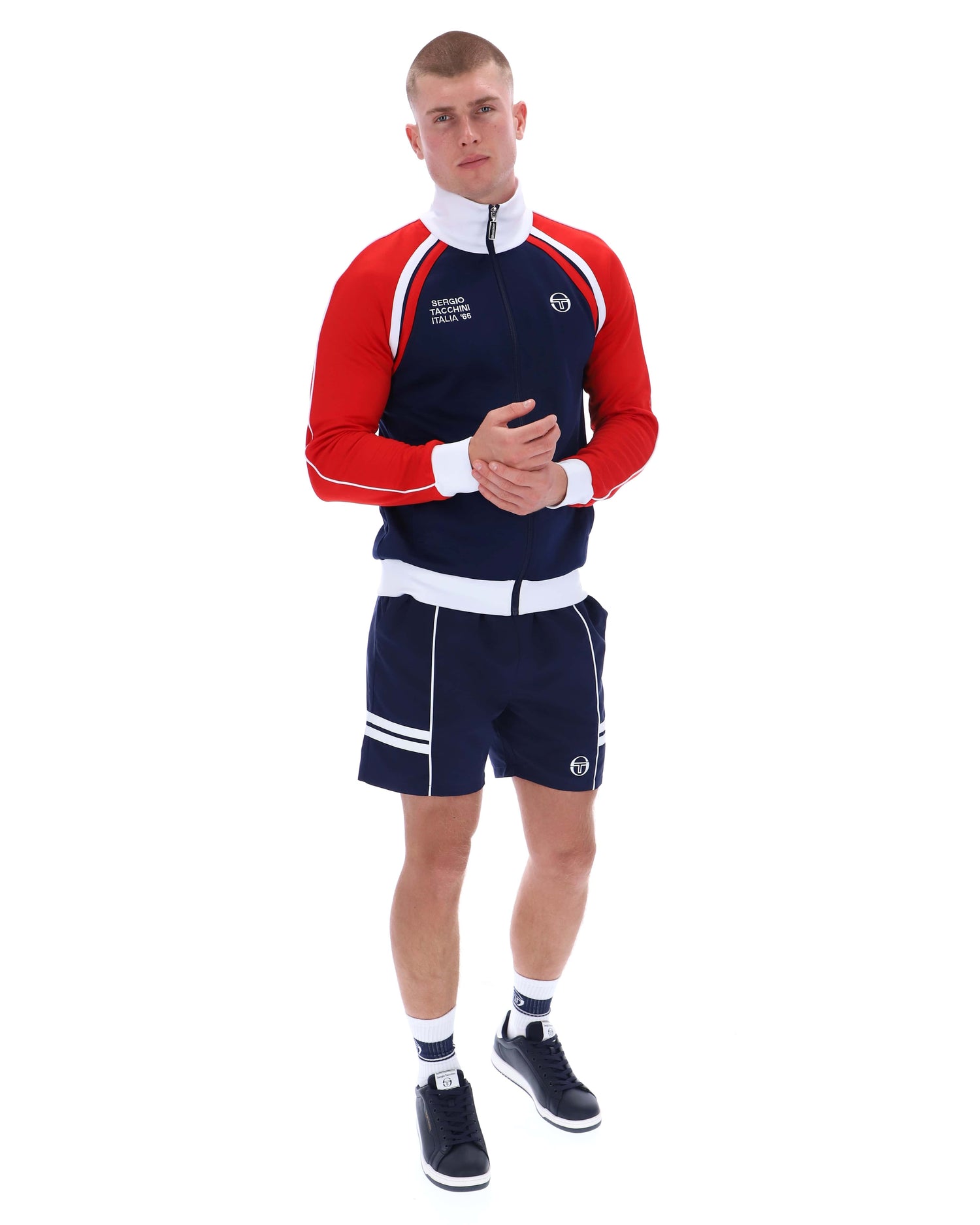 Ghibli Davis Track Top in Martime Blue/Adrenalin Rush/White