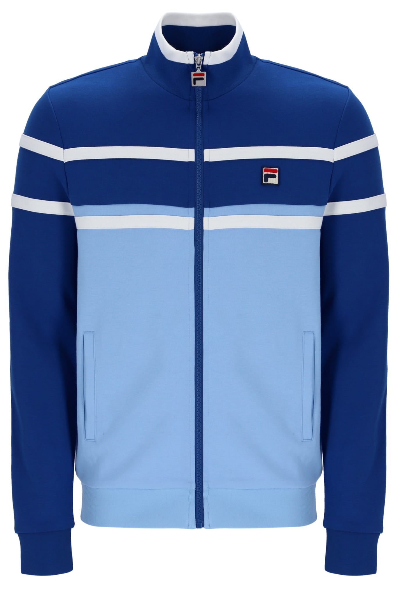 Giovanni Contrast Panels Track Jacket in Frozen Fjord/Limoges/White