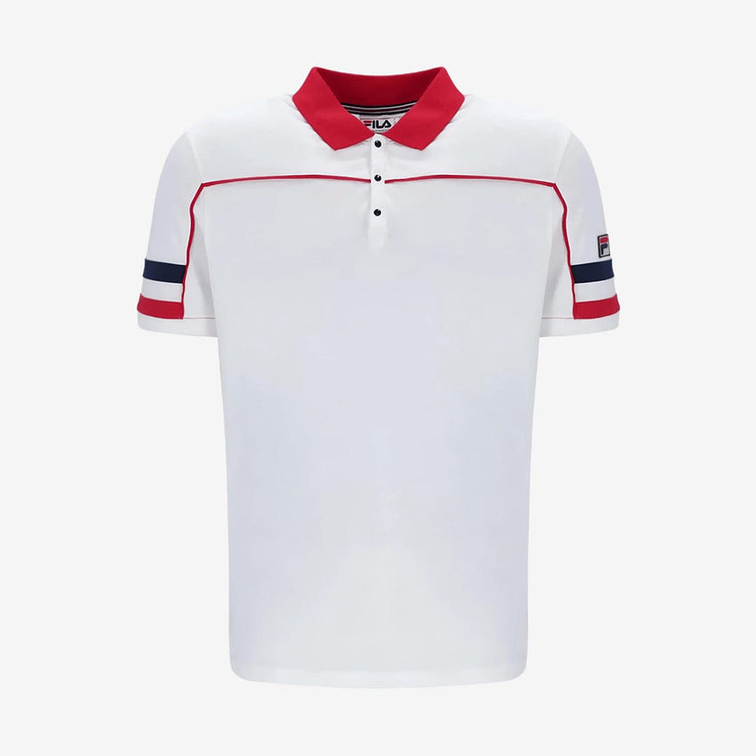 Grandslam Polo Piping Polo in White/Red/Navy