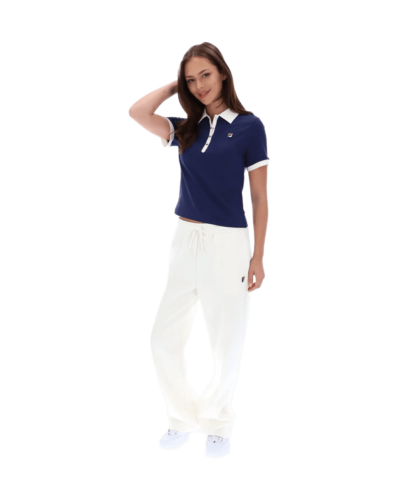 Harlo Fitted Iconic Polo in Navy/Gardenia