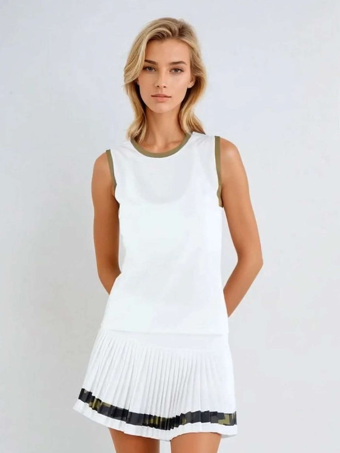 Harper Performance Tank - White/Camo