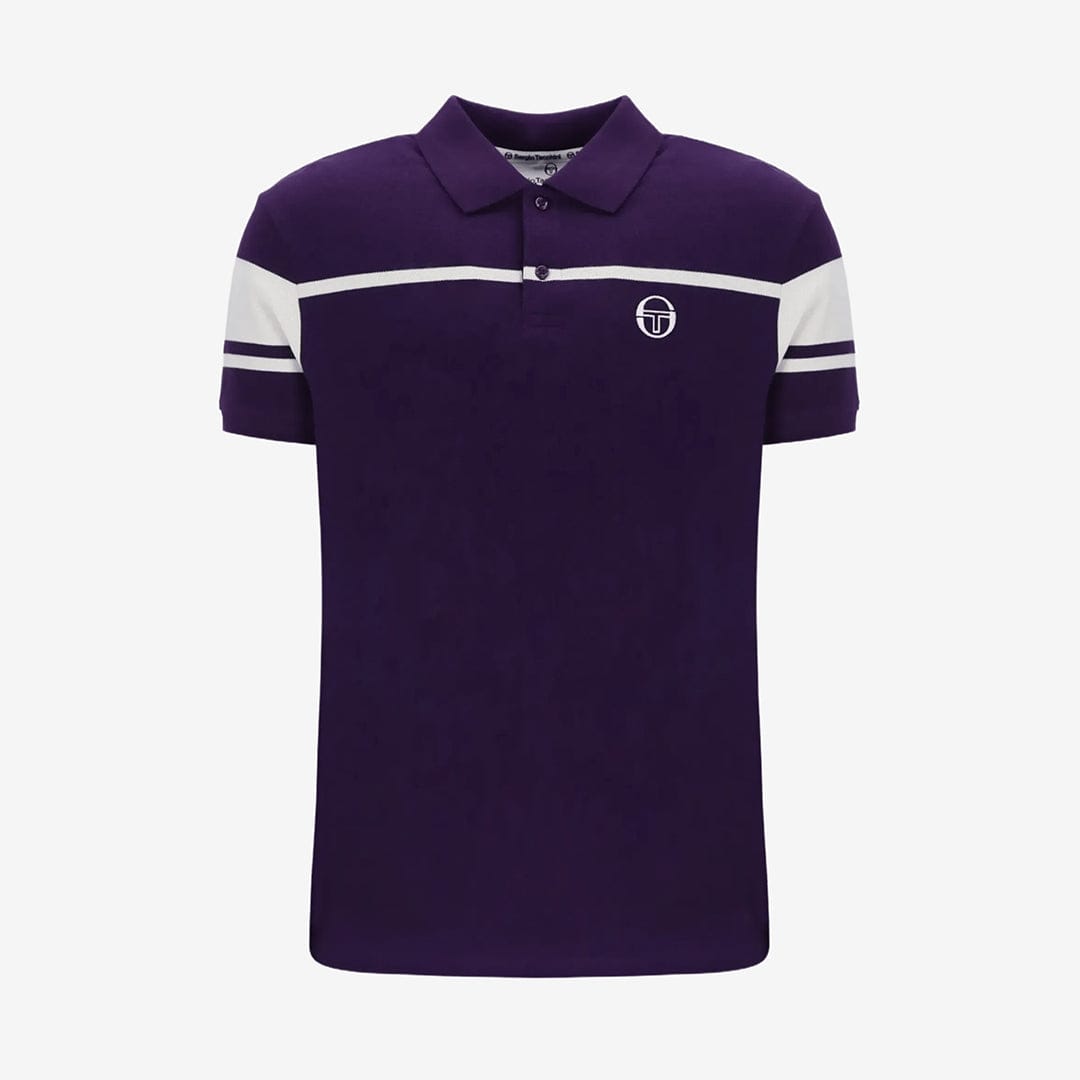 Heath Polo Shirt in Blackberry Cordial/Gardenia