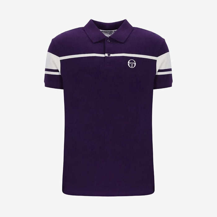 Heath Polo Shirt in Blackberry Cordial/Gardenia