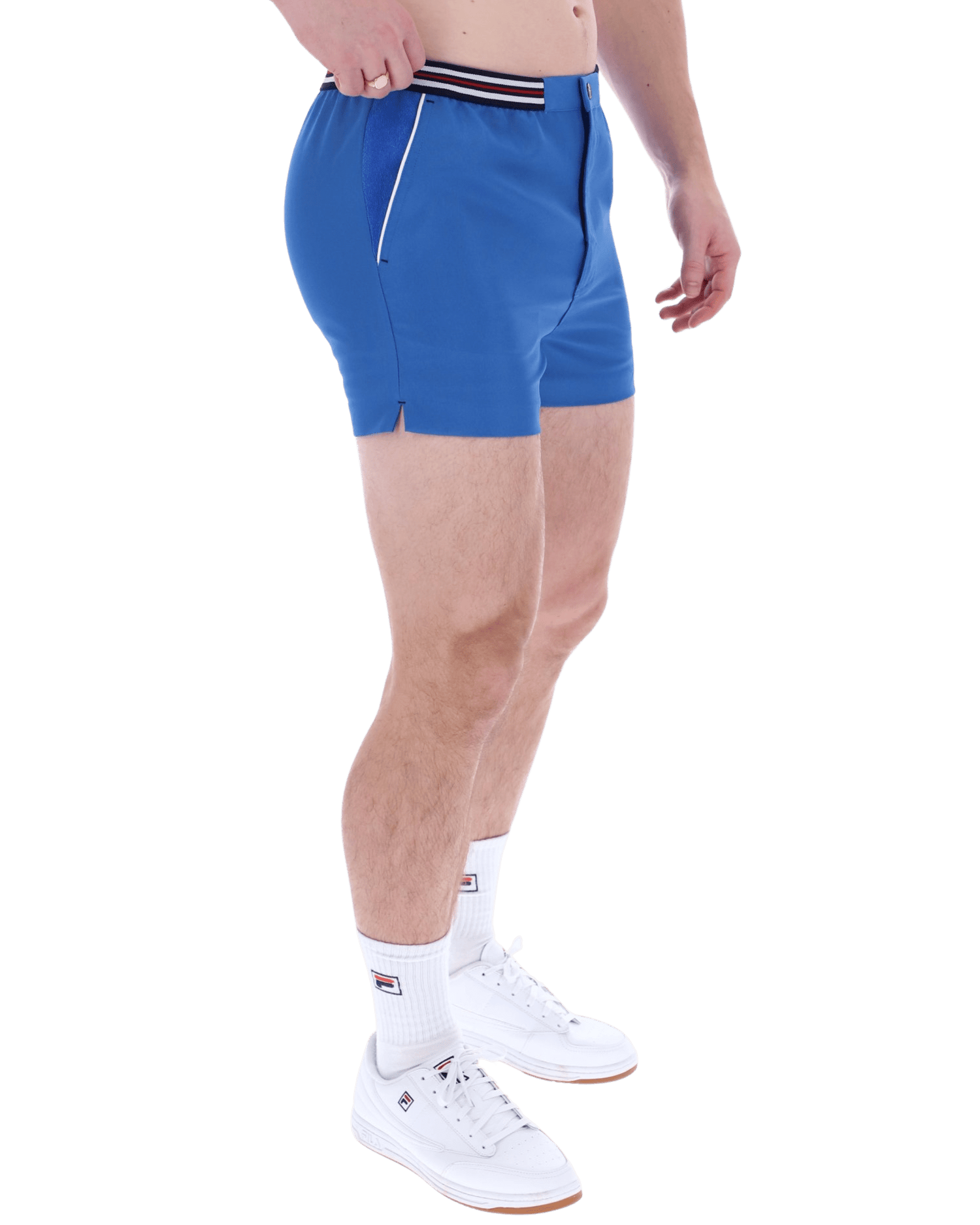 Hightide macTerry Pocket Stripe Shorts In Turkish Sea