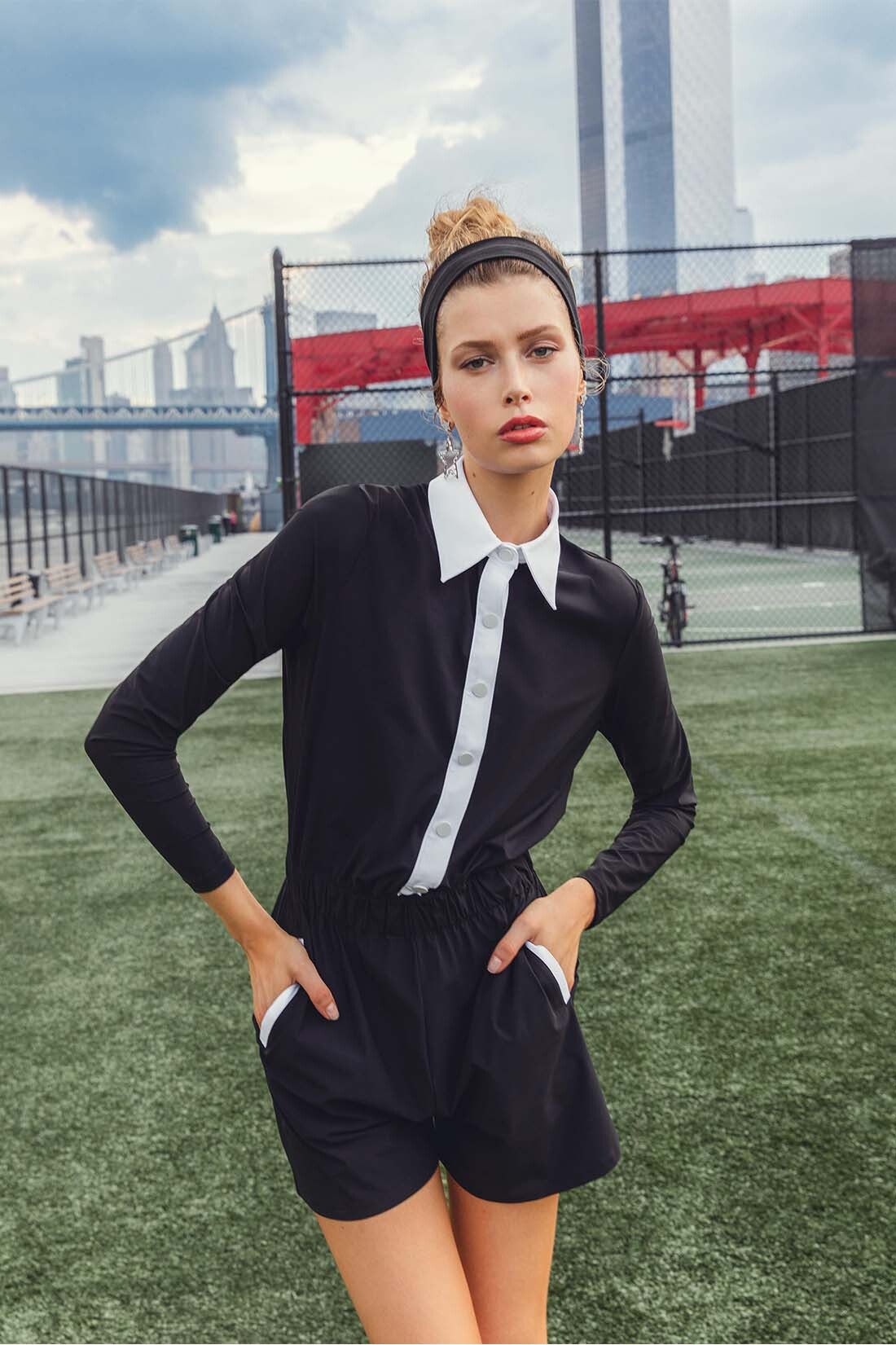 LONG SLEEVE SHORTS ROMPER UPF 50+