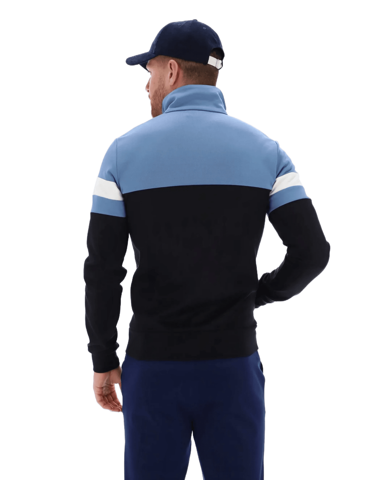Jonnie TT Track Top in Black/Coronet Blue/Gardenia