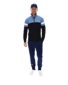 Jonnie TT Track Top in Black/Coronet Blue/Gardenia