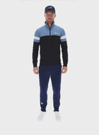 Jonnie TT Track Top in Black/Coronet Blue/Gardenia