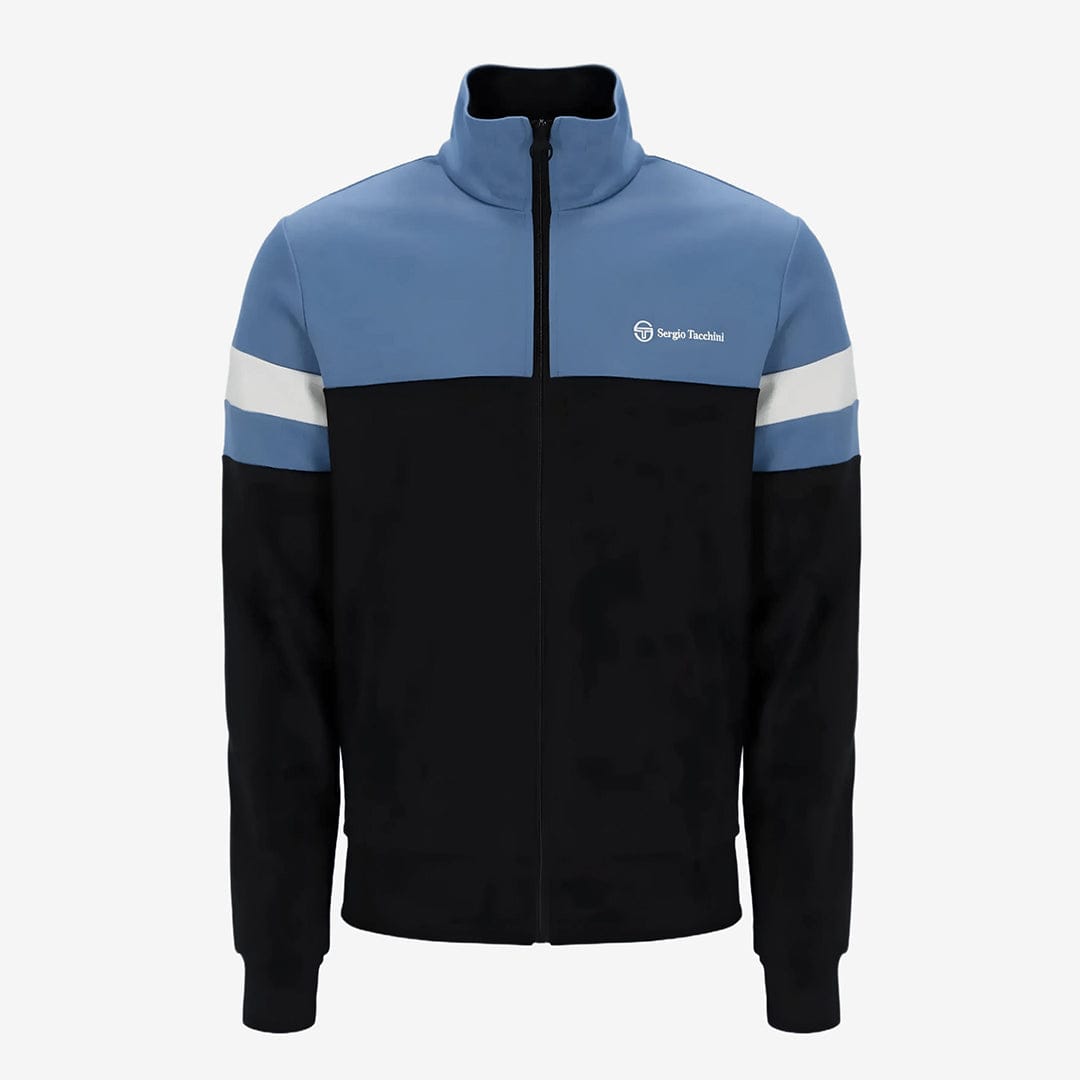 Jonnie TT Track Top in Black/Coronet Blue/Gardenia