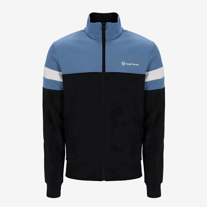 Jonnie TT Track Top in Black/Coronet Blue/Gardenia