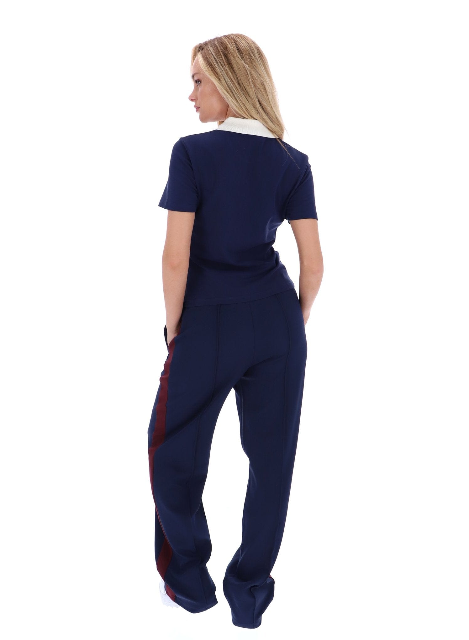 Juno Fitted Iconic Polo in Fila Navy/Gardenia/Fig