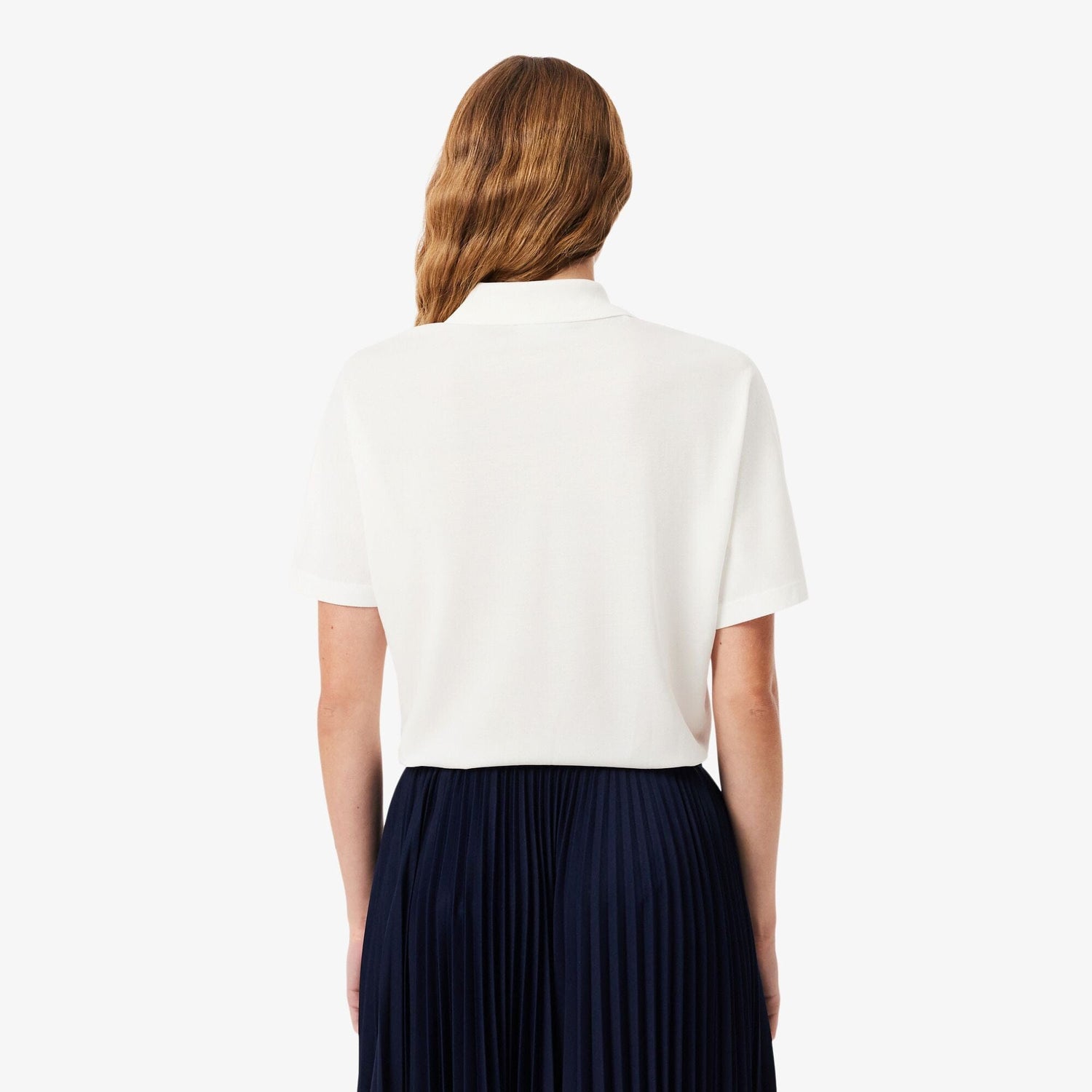 Lacoste Essential Relaxed Fit Polo in Blanc