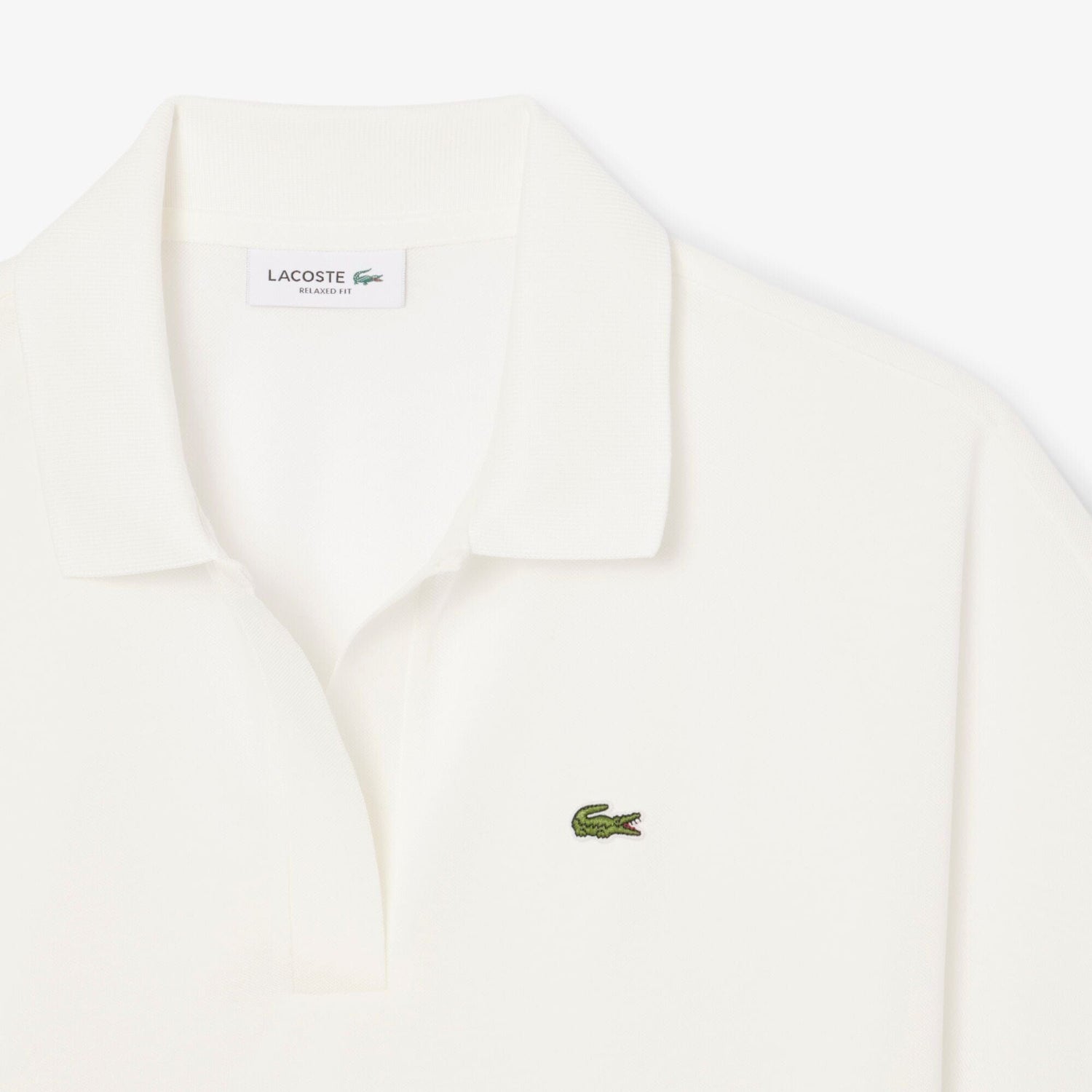 Lacoste Essential Relaxed Fit Polo in Blanc