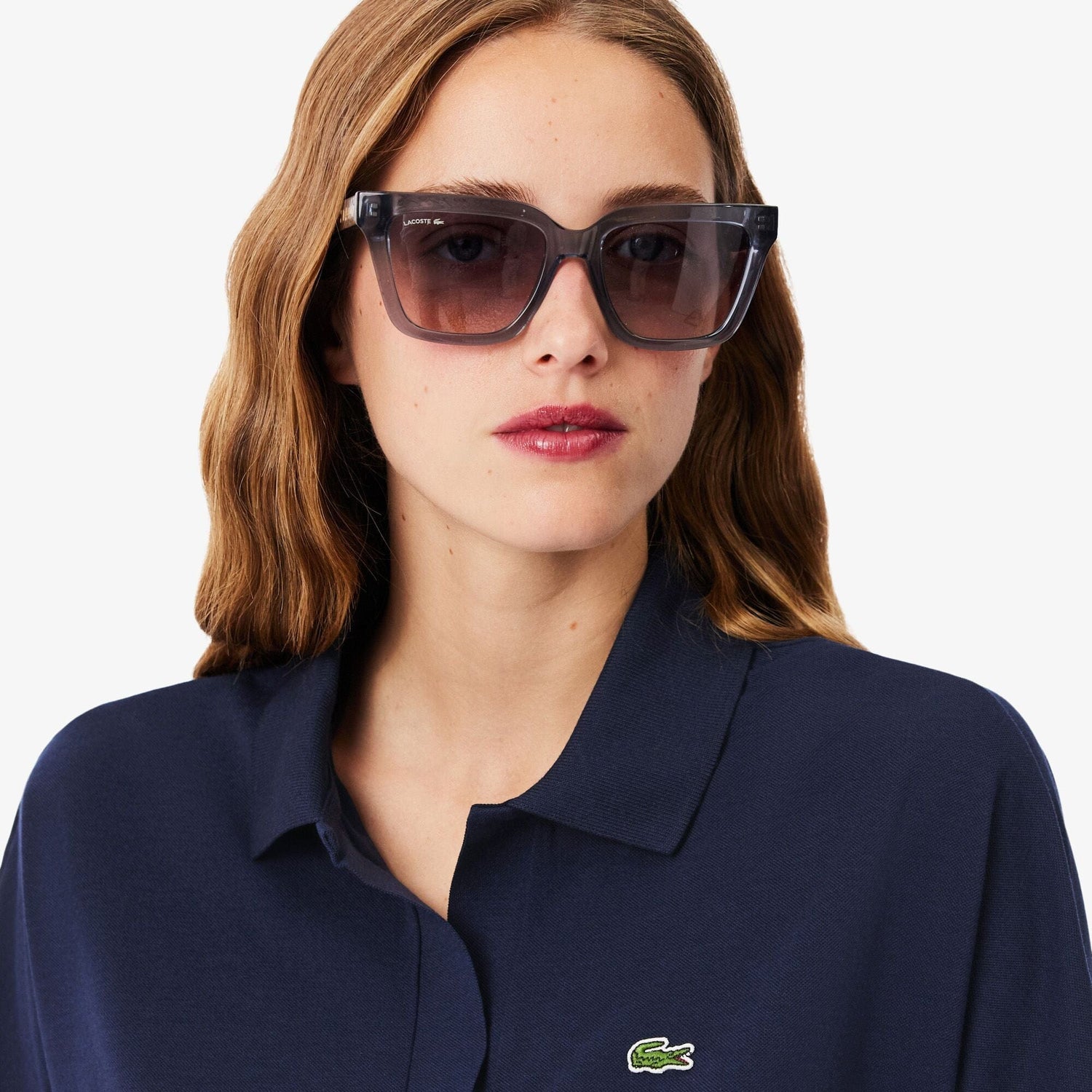 Lacoste Essential Relaxed Fit Polo in Blue Marine