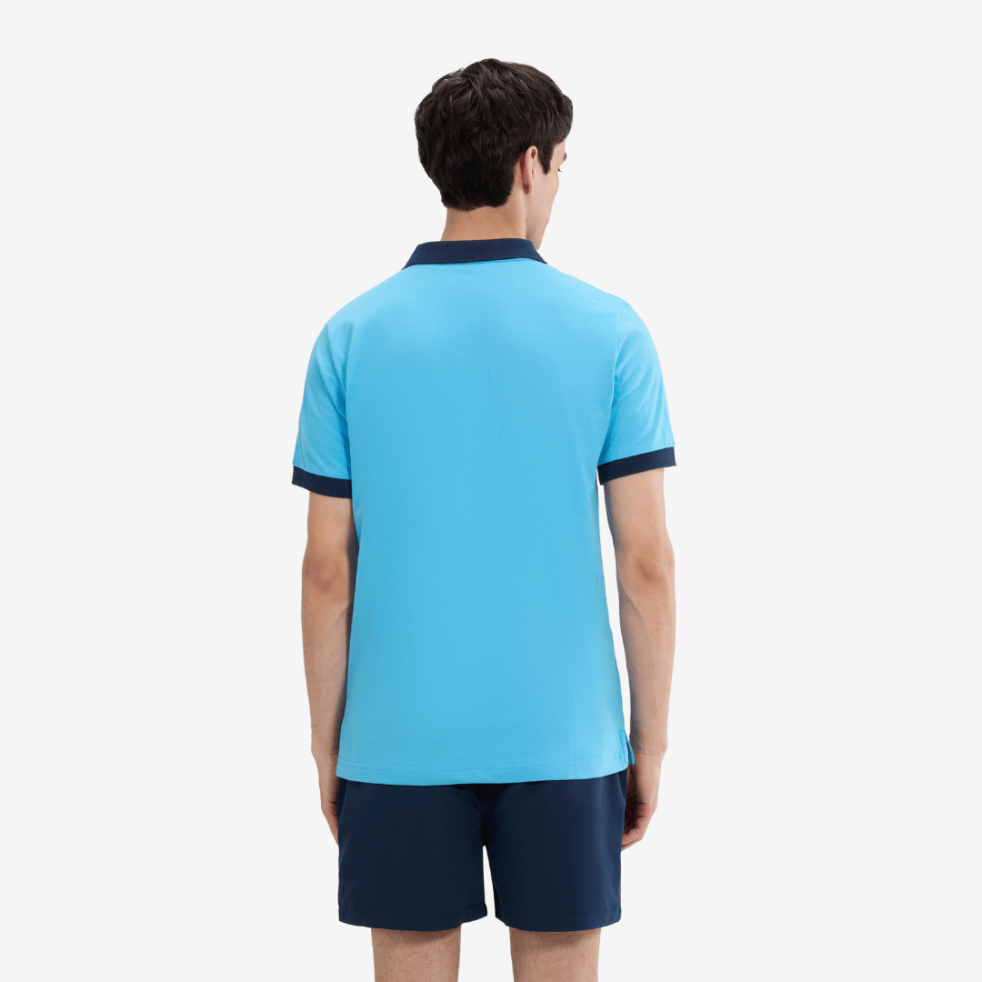 Lessepsia Polo in Light Blue/Navy