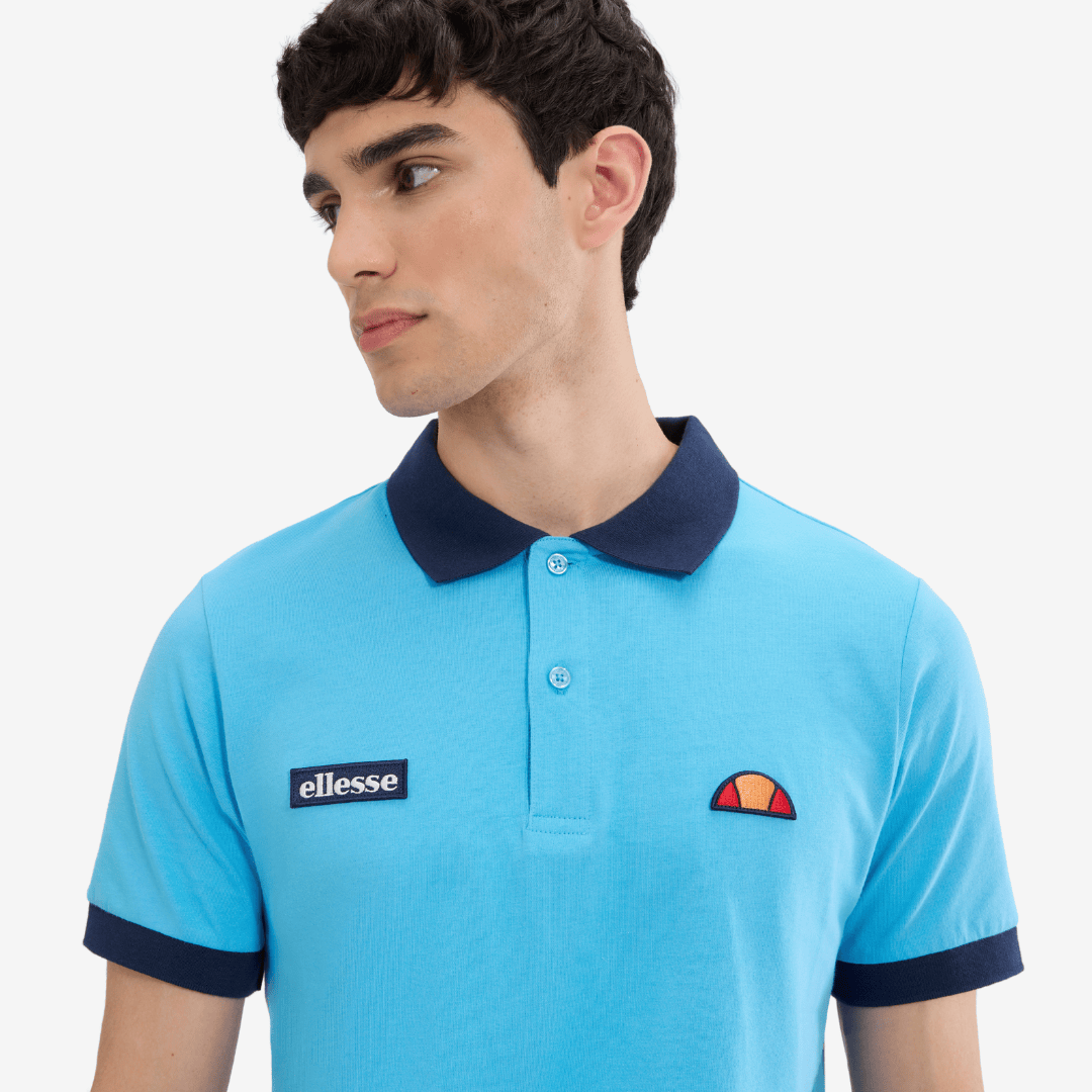 Lessepsia Polo in Light Blue/Navy