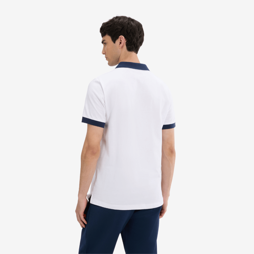 Lessepsia Polo in White/Navy