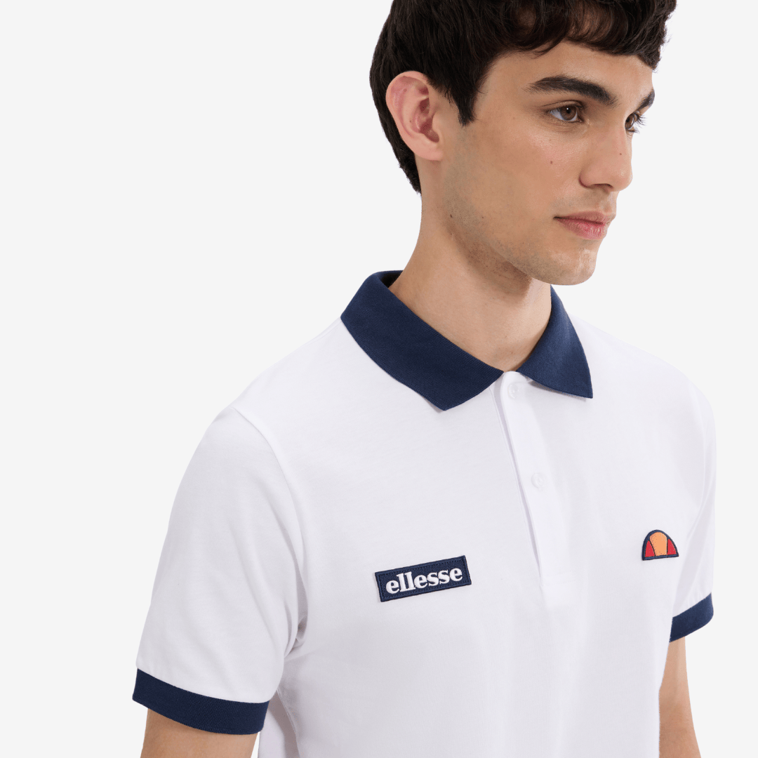 Lessepsia Polo in White/Navy