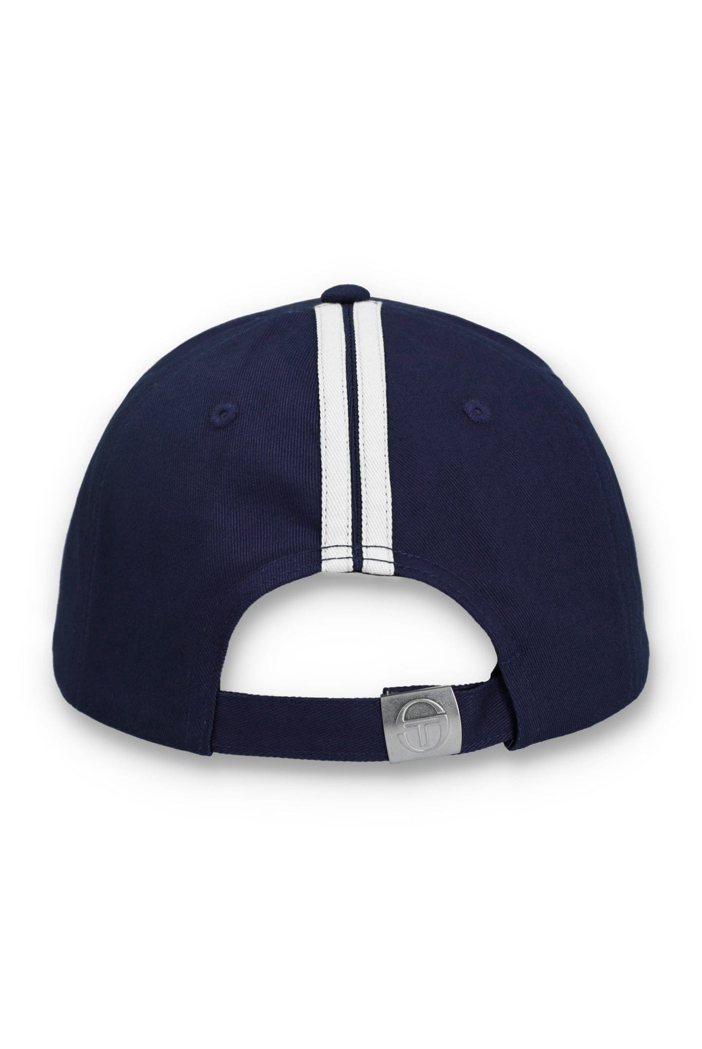Linus Classic 6 Panel Strapback Cap in Martime Blue/White