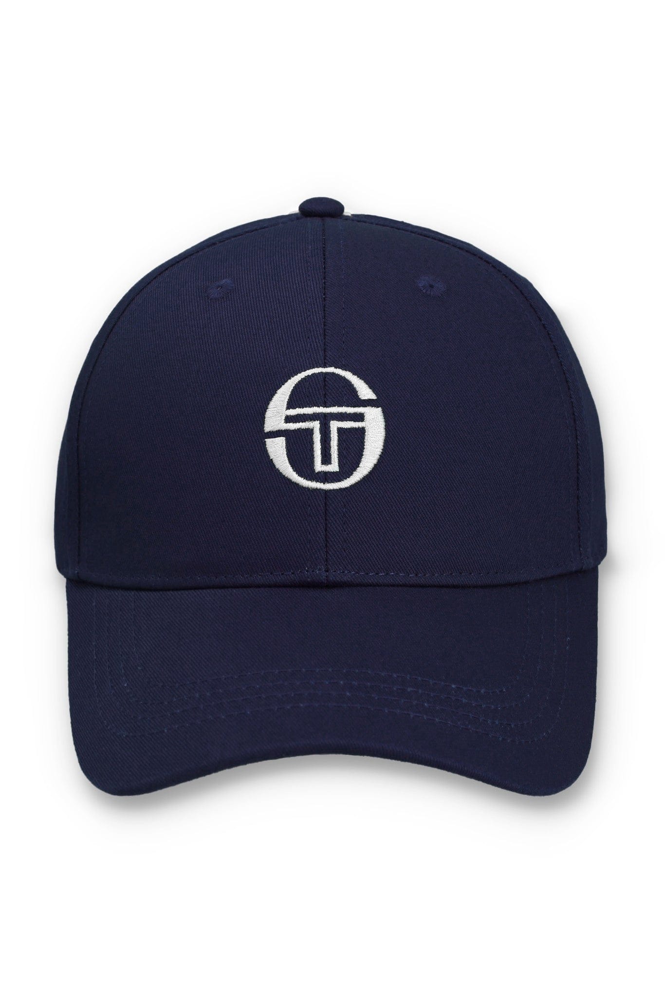 Linus Classic 6 Panel Strapback Cap in Martime Blue/White