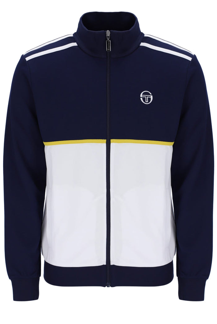 Locchi Track Top in Martime Blue/White/Mango Mint