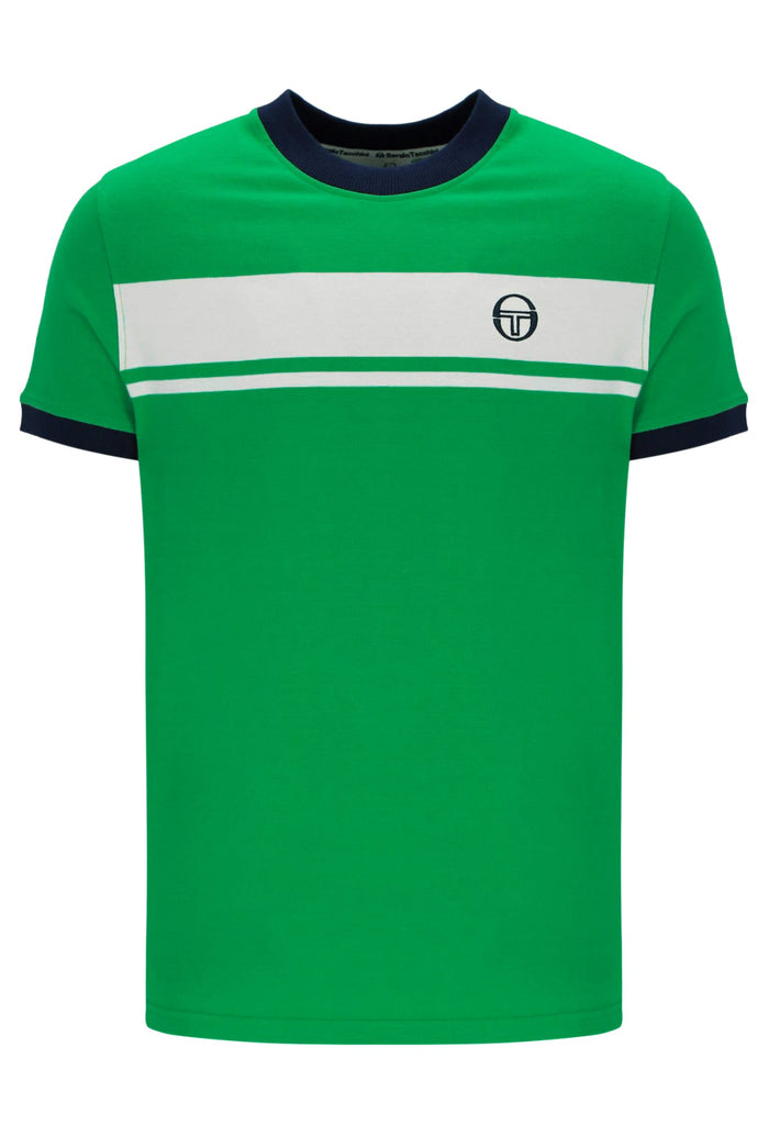 Master Tee in Fern Green/White/Martime Blue