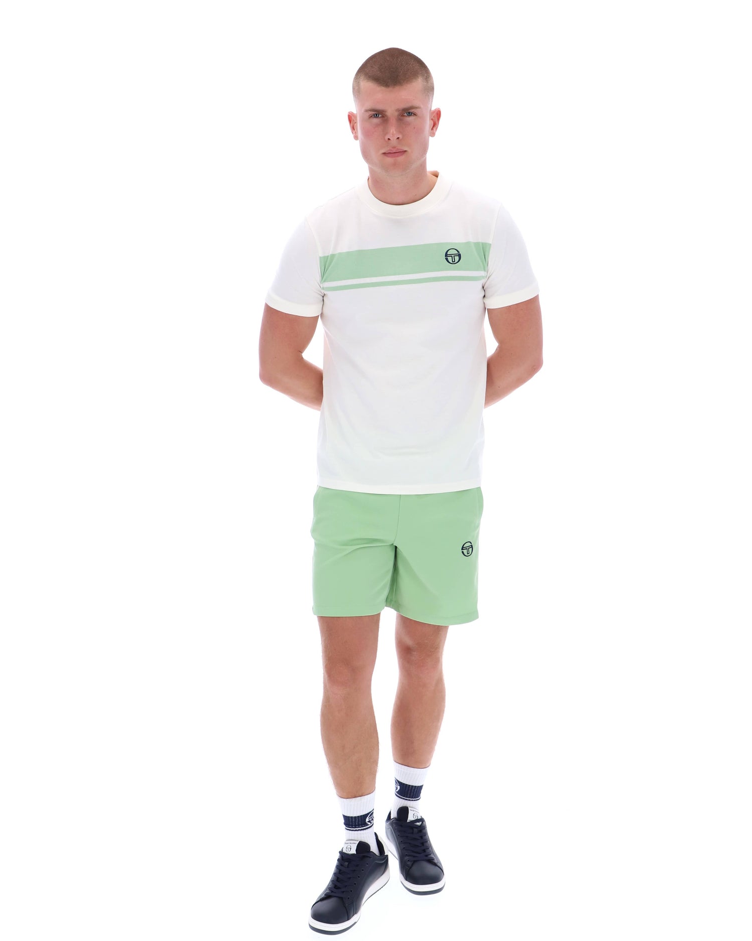 Master Tee in Gardenia/Quiet Green