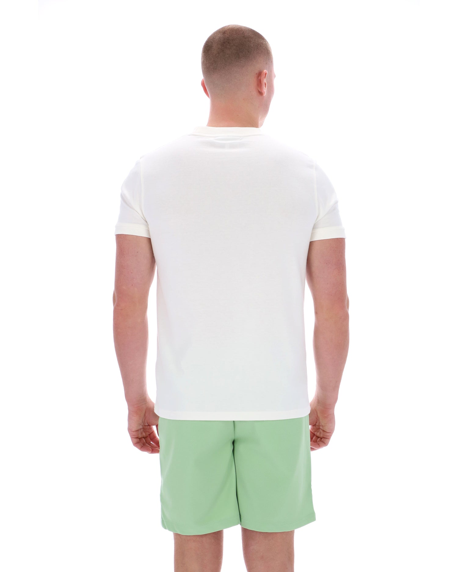 Master Tee in Gardenia/Quiet Green