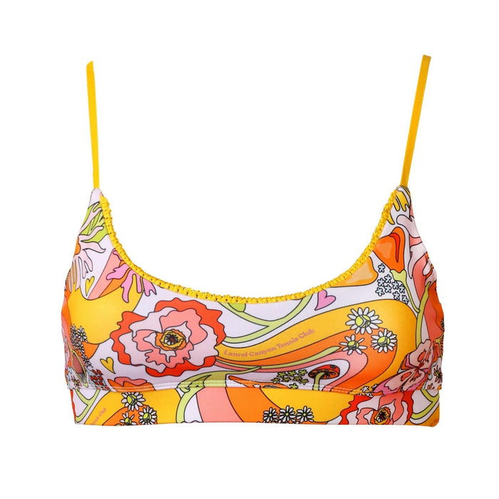 Melty Racquet Floral Printed Tennis Bikini Bralette