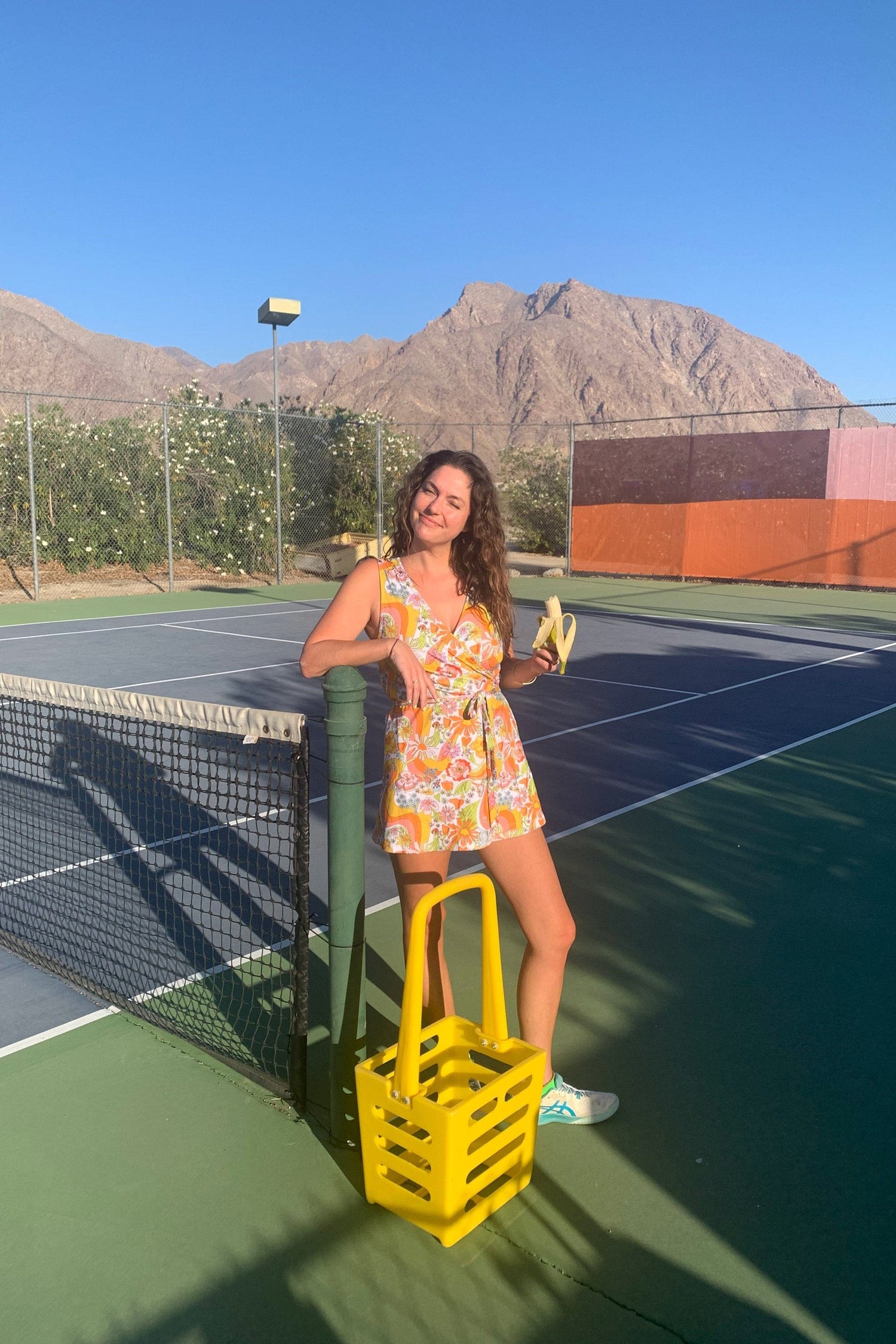Melty Racquet Floral Printed Tennis Dress