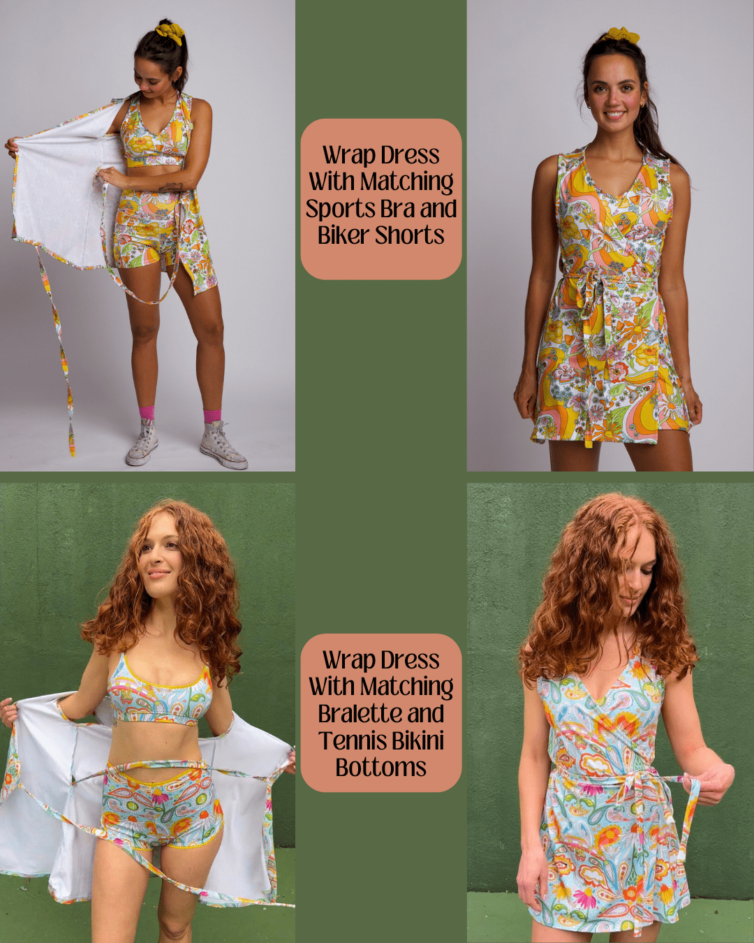 Melty Racquet Floral Printed Tennis Dress