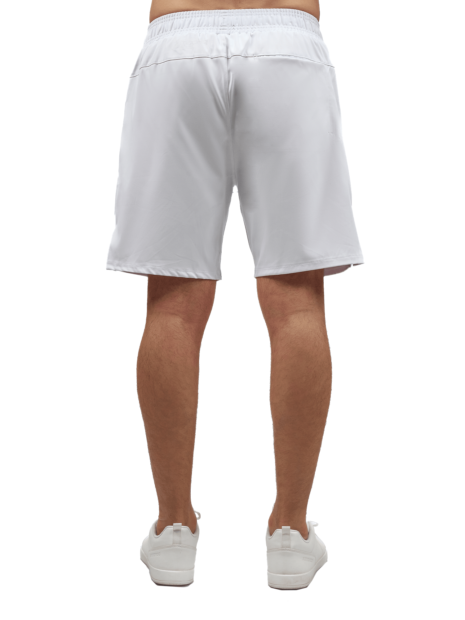 Men's Tennis Shorts - Spin Shorts with Pockets & UV Protection - White