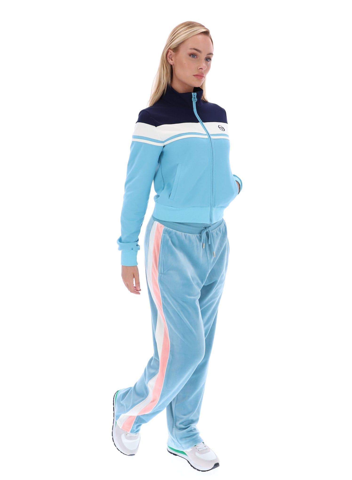 Miss Damarin Track Top in Martime Blue/Gardenia/Milky Blue