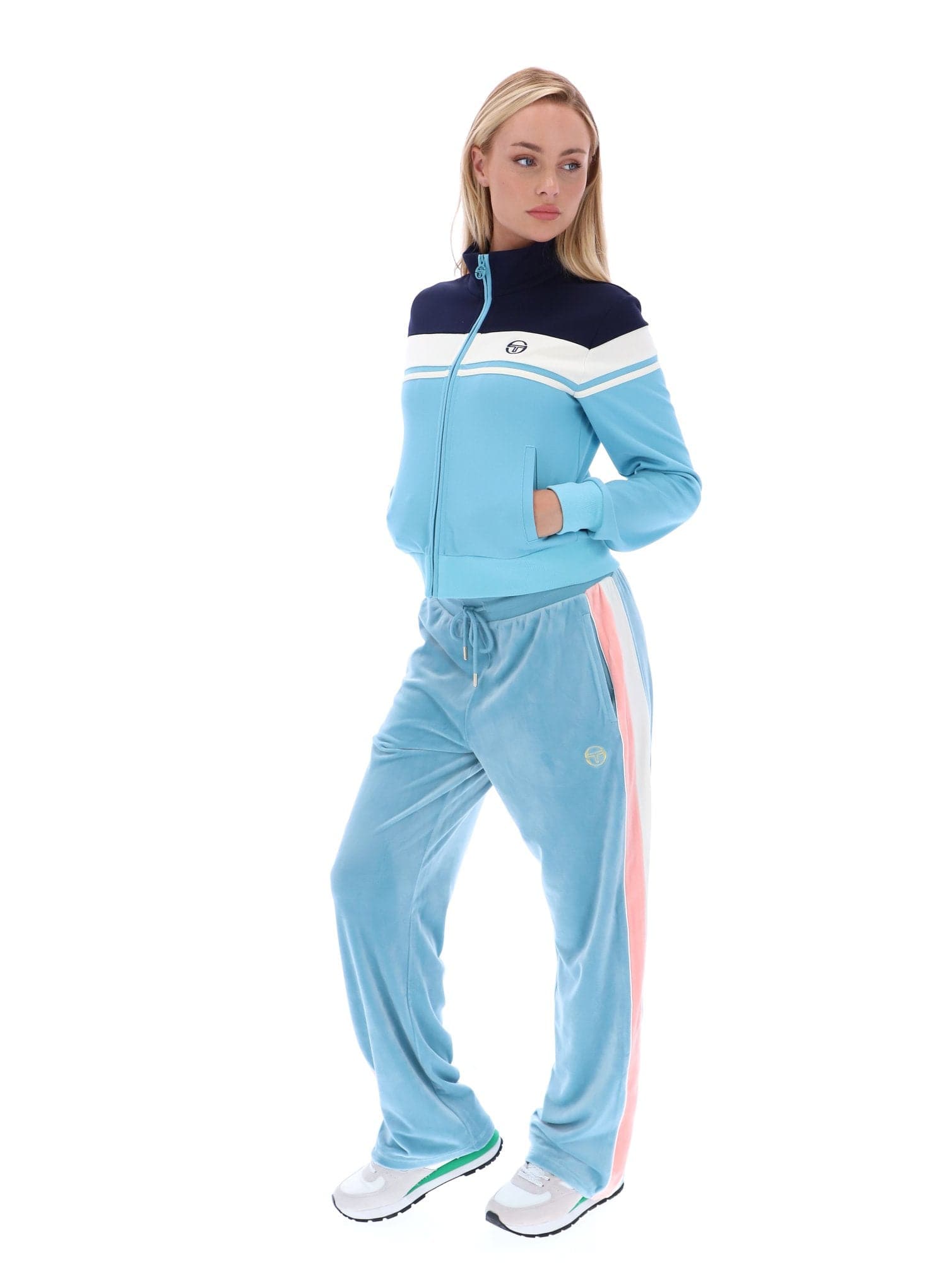 Miss Damarin Track Top in Martime Blue/Gardenia/Milky Blue